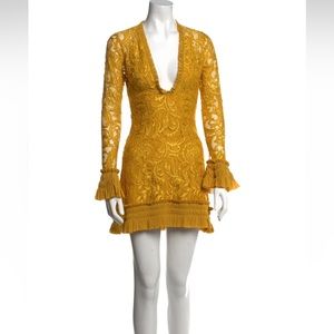 Alexis plunge neck mini dress